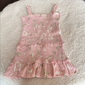 Loveshackfancy Pink Floral Knit Dress